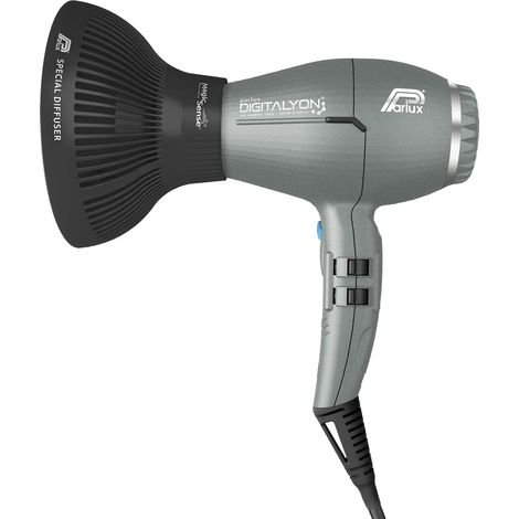 Pack Parlux Digitalyon avec Magic Sense Diffuser, Sèche-cheveux professionnel de avec ions négatifs, Très léger et puissant, Made in Italy, Couleur gris pailleté, Très léger et puissant, Made in Italy