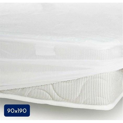lovely-home Premium Matratzenschoner Weiß 90 x 190 cm (1/3)