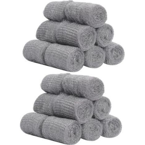 24Pcs Tampon En Laine D' acier Laine De Fil D' acier De Polissage Casserole De Laine D' acier De Nettoyage Bouche-porte Paille (1/4)