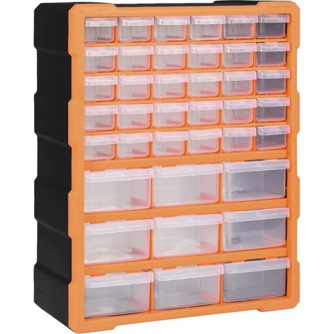 Organiseur à tiroirs multiples avec 39 tiroirs, 38 x 16 x 47 cm