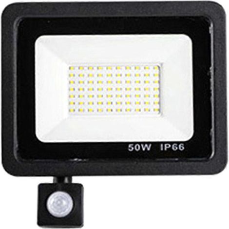 LED-Sicherheitsstrahler für den Außenbereich mit PIR-Bewegungsmelder, IP66 wasserdicht, 50 W, für Wand, Garten oder Eingangsbereich. (1/5)