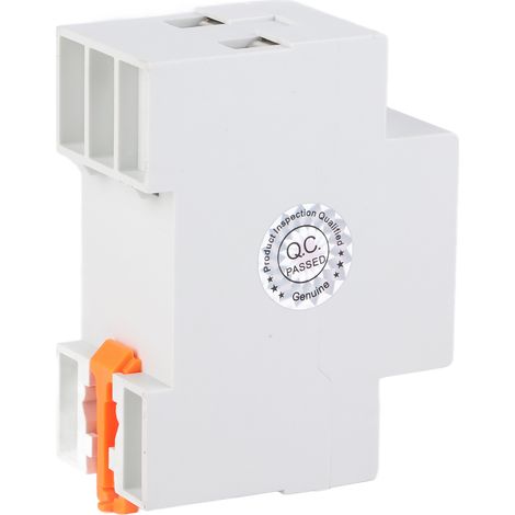 Relais de protection de tension numérique DIN Rail 80A 2P 220V avec affichage digital, réglable, réarmement automatique, stabilisateur sur/sous tension pour tableau électrique 2 modules. (1/5)