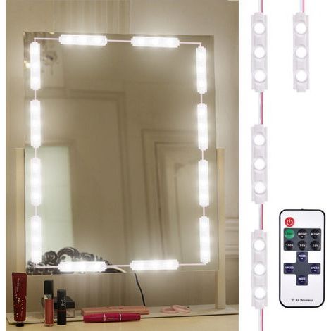 LED-beleuchteter Kosmetikspiegel. 30 LEDs. Dimmbar. Touch-Bedienung. Badezimmerspiegelbeleuchtung.