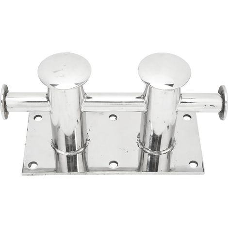 Taquet d'amarrage double robuste en acier inoxydable 316, 260 x 155 x 120 mm (10,24 x 6,10 x 4,72 pouces), pour usage maritime (1/5)