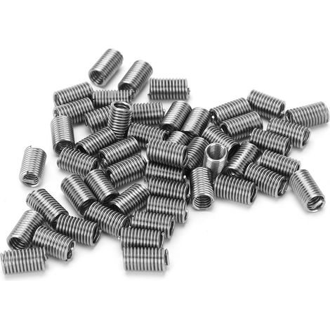 50 Stück Gewindeeinsätze, Reduziermuttern-Reparaturwerkzeug, Edelstahl M10‑24x3D (1/5)
