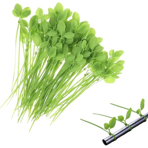 Juego de 100 clips ajustables con forma de hoja para jardinería, soportes para hortalizas, aros de plantación, herramientas de jardinería y enrejados.