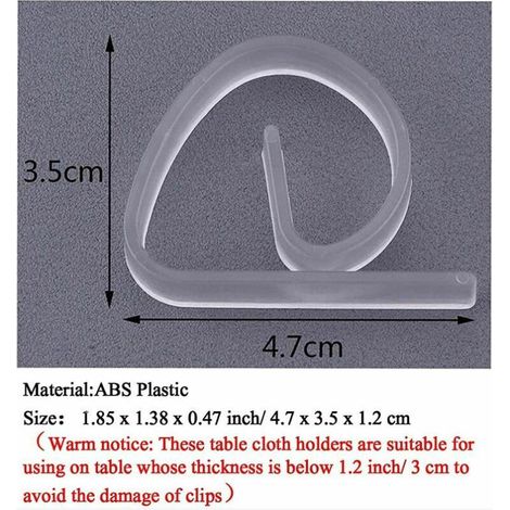 Lot de 24 pinces de nappe en plastique transparent pour table de pique-nique (1/4)