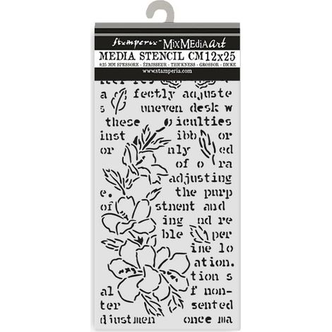 Thick Stencil for Scrapbooks, Albums, Cards, Bullet Journals, Flexible Material, Easy to Clean, for Crafts and Gifting (Secret Diary, Butterfly and Flower) (1/2)