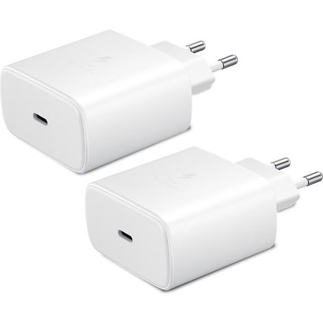 45W USB C Chargeur Adaptateur,pour: S25/S24/S23/S22/S21/S20/+/Note 20/10/9/8/A73/A53/A54/A56/S10/S9,17/16/15/Pro/Pro Max/Plus,iPad,Moto,Google,Chargeur Rapide,Blanc (1/5)
