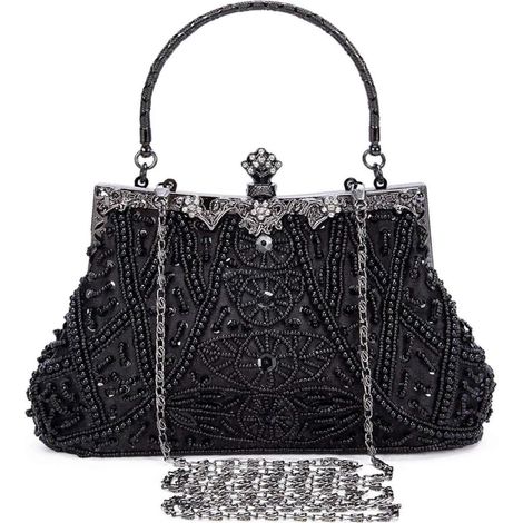 Borsa a tracolla vintage anni '20 da donna, borsetta da sera per feste, matrimoni, borsa da sposa