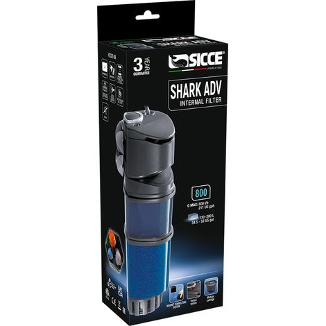 SICCE FILTRO INTERNO SHARK ADV 800 PER ACQUARI FINO A 200 LITRI (1/5)