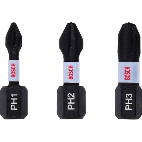 SET DI PUNTE A IMPATTO 25MM PH1, PH2, PH3, - B 2608522470 (1/4)