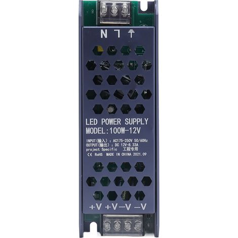 Alimentation luminaire 100W variateur PWM bloc d'alimentation métal protection multiple AC175-250V 12V 8.3A (1/5)