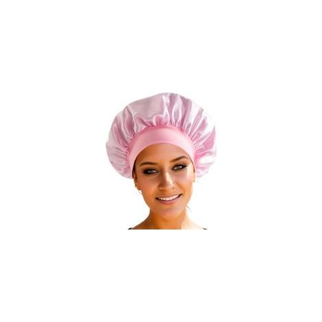 Générique Bonnet Satin, Protection des Cheveux Longs, bouclés ou crépus, pour Femme, Protection Cheveux Nuit, Bonnet Soie Cheveux (Rose)
