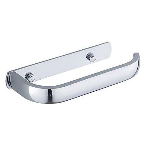 Portarotolo di carta igienica da parete per bagno e cucina, design moderno, portarotolo rotondo, porta asciugamani in acciaio inox cromato (1/5)