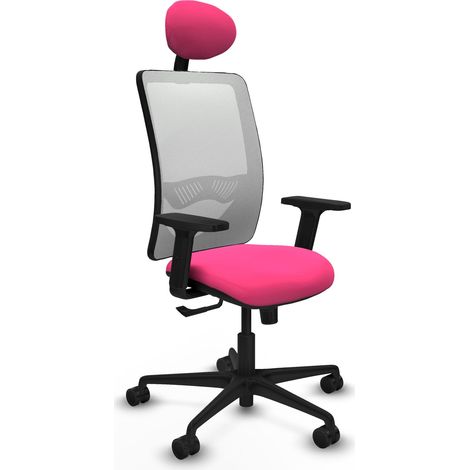 Chaise de bureau piqueras y crespo Zulema blanc tissu maille (1/2)