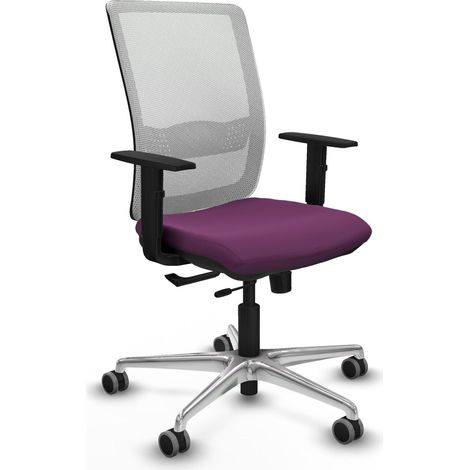 Chaise bureau piqueras y crespo Haches blanc maille aluminium (1/2)