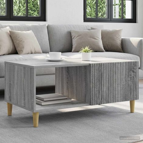 vidaXL Table basse Sonoma gris 90 x 50 x 40 cm Bois d'ingénierie (1/5)