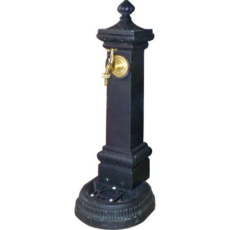 Fontaine de jardin en bambou avec robinet en laiton