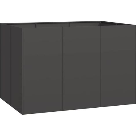 Maison Exclusive - Pflanzkübel Schwarz 120x80x80 cm Stahl