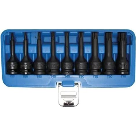Bgs Juego de vasos Torx 9 piezas metal acero
