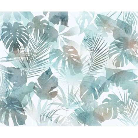 Komar Wandtapete - Aqua Flora - 250 x 300 cm - Vlies Digitaldruck - Mediterran (1/5)