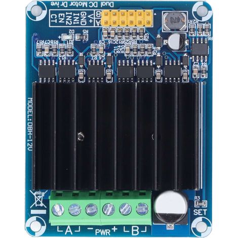 Module de commande de moteur CC 5-15 V 30 A à double canal en pont en H pour moteur automobile intelligent (1/5)