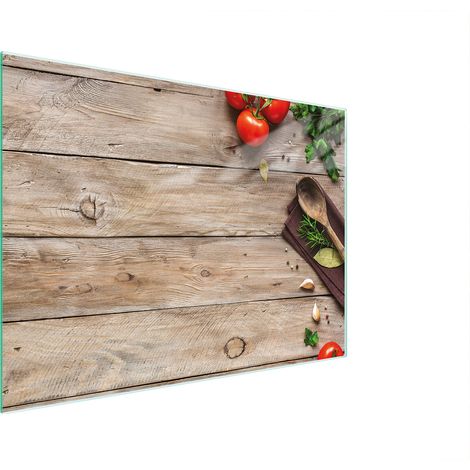 Planche à découper en verre 30x22 bois (1/5)