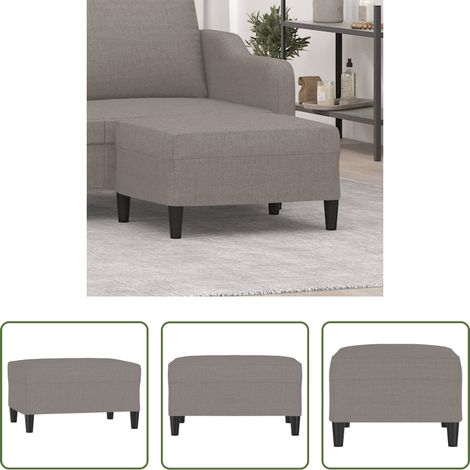 Stoffhocker - Fußhocker Taupe 70x55x41 cm Stoff (1/5)