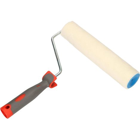 KOTARBAU Rouleau à peinture velours 250 mm avec poignée en caoutchouc pour travaux de peinture et de rénovation