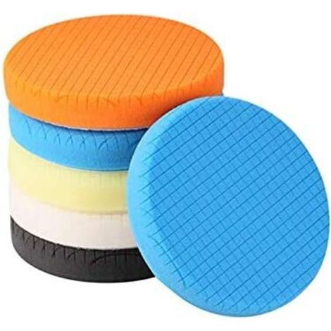 Kit de 5 Tampons de Polissage 150mm Éponge Mousse pour Ponceuse DA/RO Voiture Accessoire Detailing (1/5)
