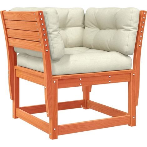 Maison Exclusive - Sofá jardín reposabrazos cojines madera maciza (1/5)