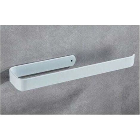 33cm white self-adhesive or perforated wall-mounted toilet paper holder, space aluminium support for kitchen, bathroom, cupboards, vertical or horizontal. (1/4)