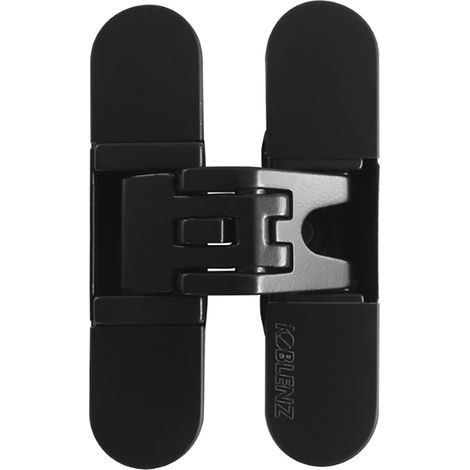 Krona Koblenz Einlassscharnier K6200, universal Türband, Zamak schwarz (1/5)