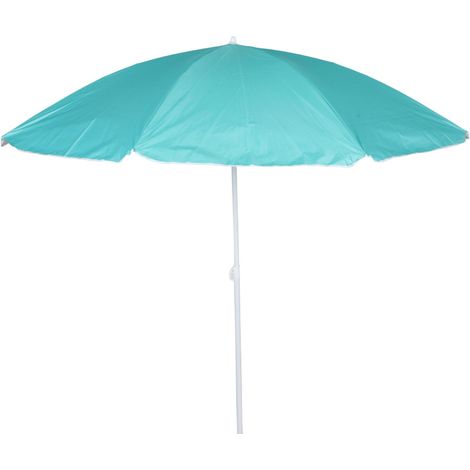 Sonnenschirm mit Knickgelenk 175cm Gartenschirm Strandschirm Balkonschirm Camping - türkis (1/3)