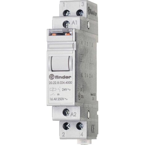 Télérupteur pour profilé Finder 20.28.9.024.4000 2 NO (T) 24 V/DC 1 pc(s) W417022