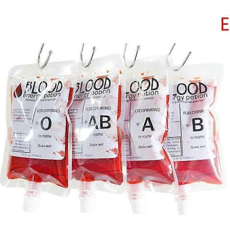Lot de 10 sachets de 250 ml pour boissons, accessoires de cosplay d'Halloween, pochettes à sang de vampire, sacs pour boissons zombies, classe alimentaire (1/5)