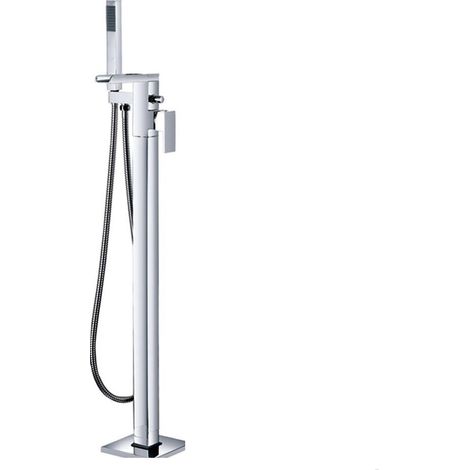 Contemporary Bathroom Bath Shower Mixer – Square Lever, 163.5 x 109mm, Black