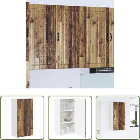Küchenwandschrank Altholz - Küchenschrank Altholz 50 x 31 x 100 cm Holzwerkstoff (1/5)