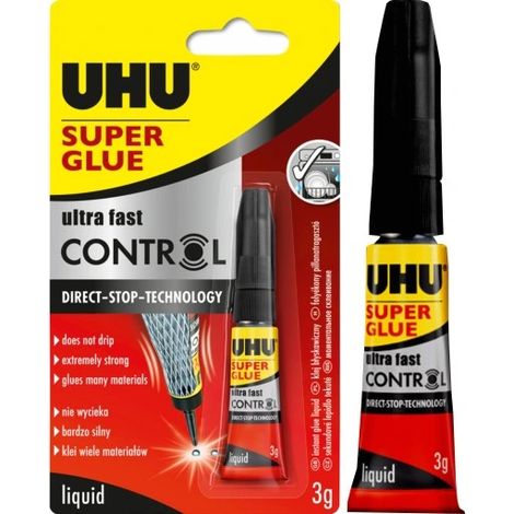 Colla Uhu super glue control impermeabile antigoccia