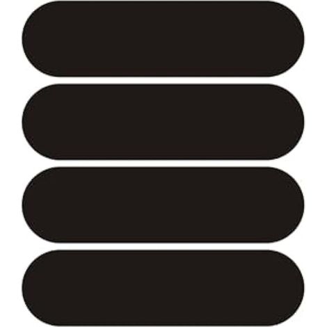 Autocollant Réfléchissant - Casque Moto - Noir - 85 x 23 mm - Lot de 4 (1/5)