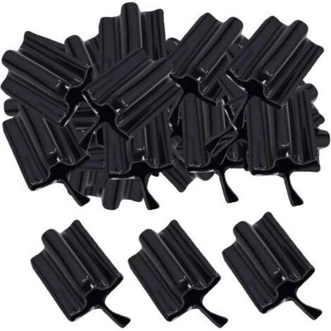 Lot de 50 Poteaux en T Noirs à Prise Facile pour Clôtures électriques, Piquets de Clôture, Installation Facile, Accessoire de Remplacement, Capuchons (1/5)