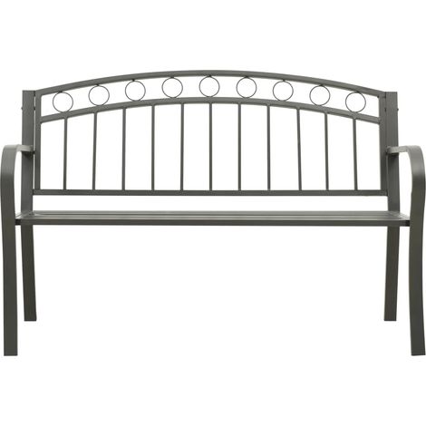Maison Exclusive - Panca da Giardino Grigia 120 cm Acciaio