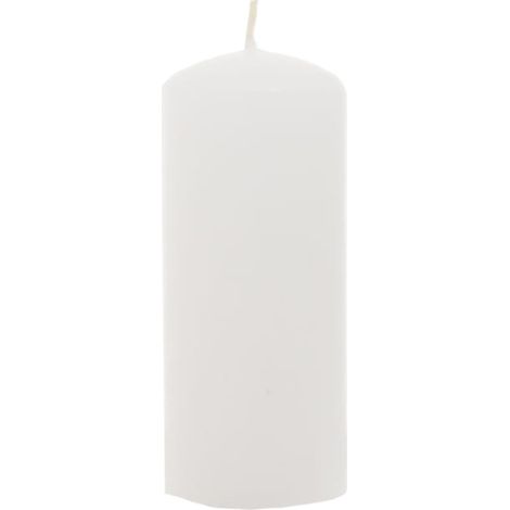 Candela bianca liscia per centrotavola, 11 cm