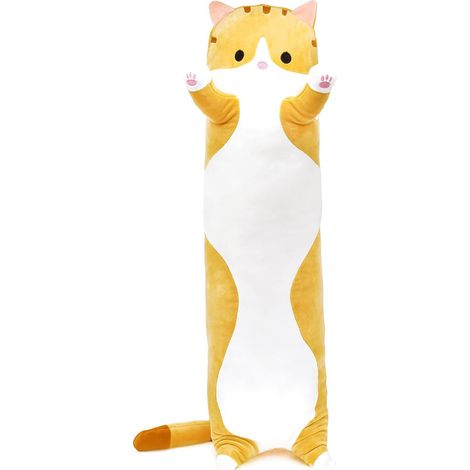 Peluche Chatons Doux et Doux, Coussin Chat Mignon, Cadeau pour Enfants, Linge de Lit, Anniversaire, Saint-Valentin, Noël - 70 cm (1/3)