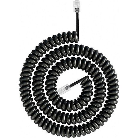 Cordon téléphonique blanc de 3 m pour combiné, idéal pour les besoins de communication au bureau et à domicile, connexion flexible RJ9/RJ11 4P4C (1/5)