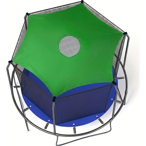 Pare-soleil spécifique pour trampoline, protection solaire extérieure et protection UV pour trampoline, 2,44 m (8 pieds) - 6 poteaux (1/4)