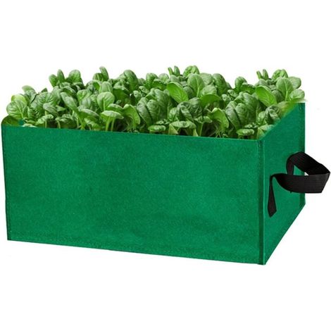 Sacs de culture rectangulaires avec poignées en feutre respirant pour carottes, oignons, herbes, fleurs, légumes, 503020cm 1pc (1/4)
