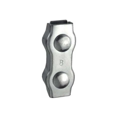 Morsetto Duplex per funi Ø 5 mm. in acciaio zincato 4 pz.