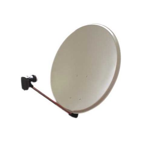Parabole acier 85cm creme 2 brides - avec lnb Servimat KL80